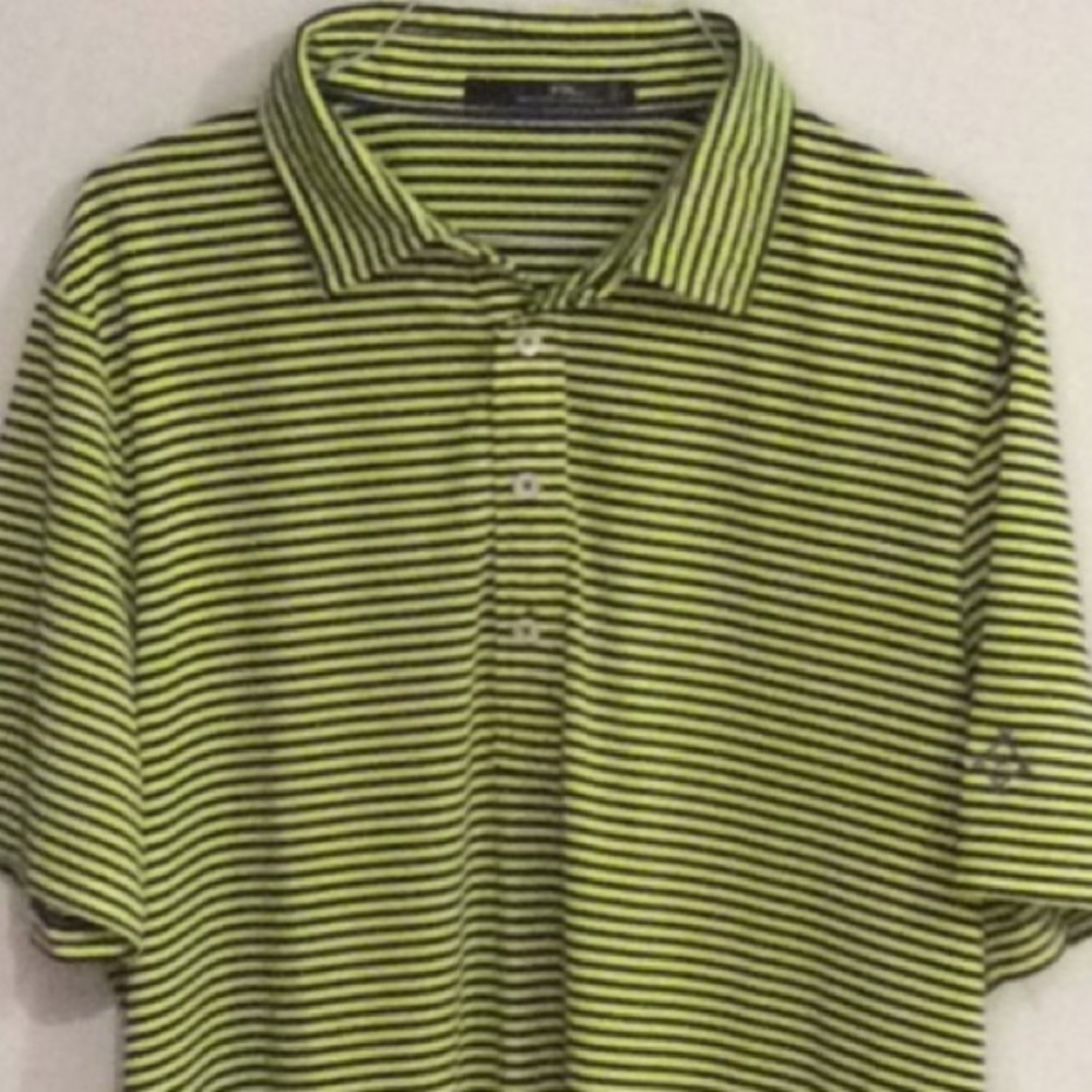 Ralph Lauren RLX Polo Shirt Short Sleeve Mens Size L Striped
